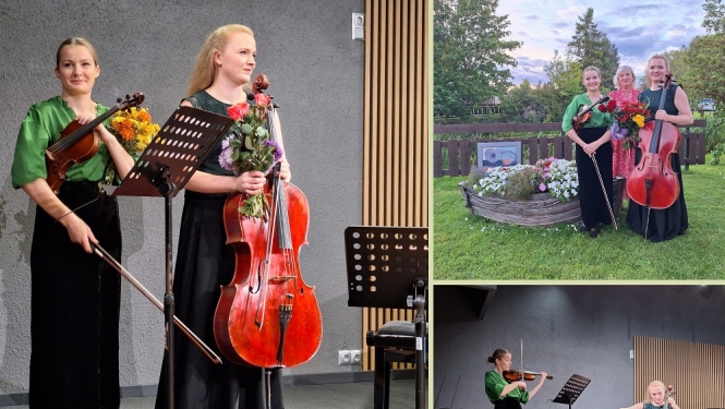 Koncertā Dace Bukša un Elīza Petrenko, Anita Velmunska.