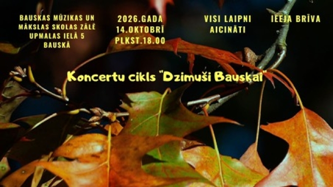 Koncerta "Rudens stāsts" afiša