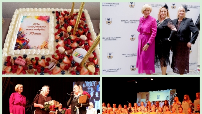 Mirkļi no Biržu Vlada Jakubena mākslas skolas 70 gadu jubilejas svinībām.