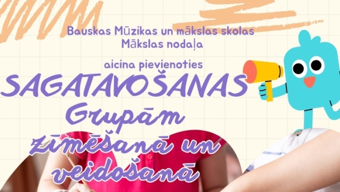 Informacija par pieteikšanos Mākslas nodaļās sagatavošanas grupām