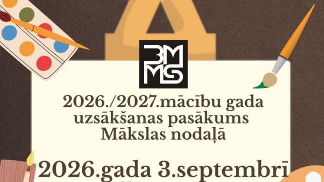 Informācija par mācību gada sākumu Mākslas nodaļā.
