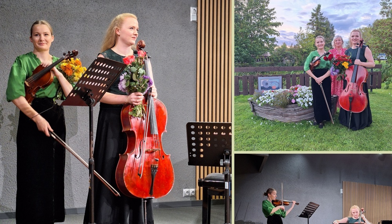 Koncertā Dace Bukša un Elīza Petrenko, Anita Velmunska.