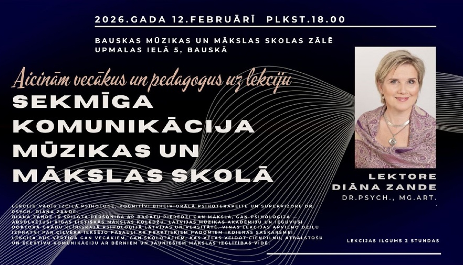 Diānas Zandes lekcija vecākiem un pedagogiem – jau drīz !