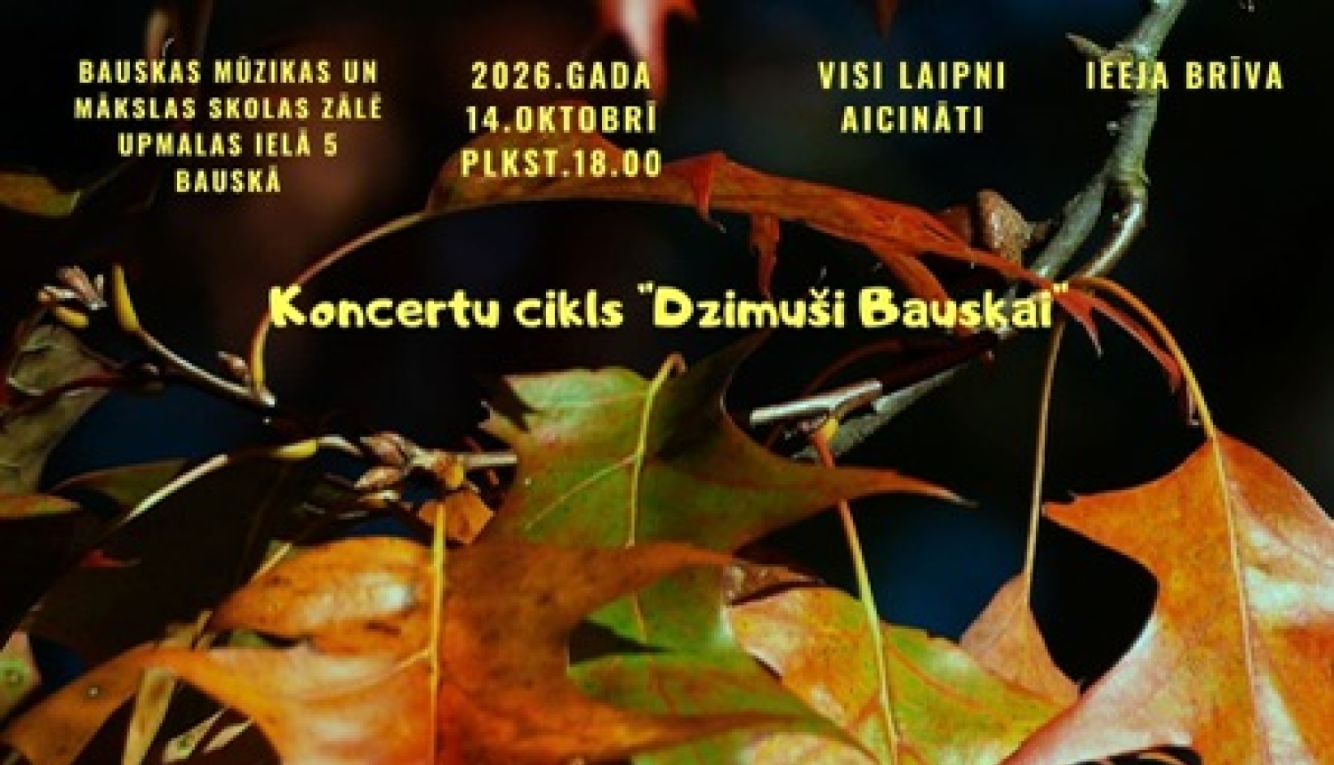 Koncerta "Rudens stāsts" afiša