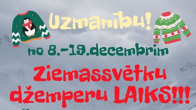 Nāc uz skolu Ziemassvētku džemperī!